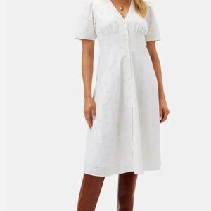 Amour Vert Violette Organic Cotton Eyelet Dress